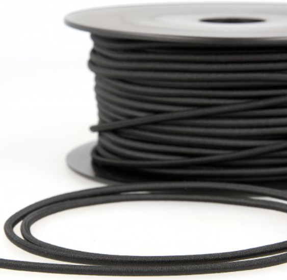 Elastiek rond 3mm - zwart 14