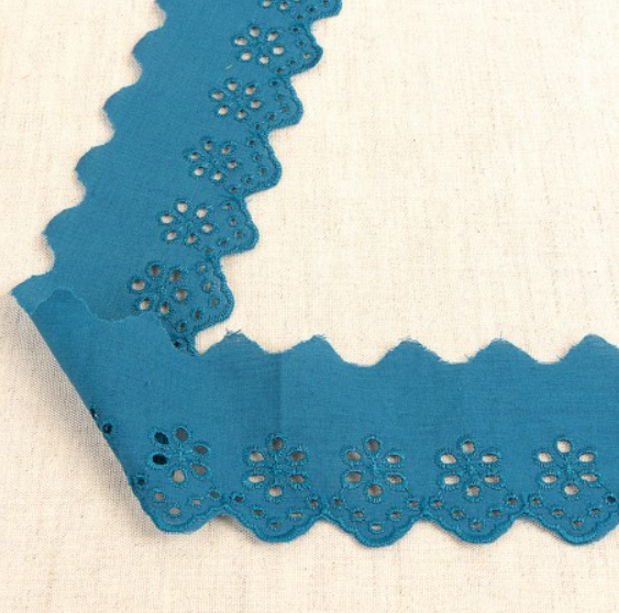 Broderie anglaise 50mm - petrol 26