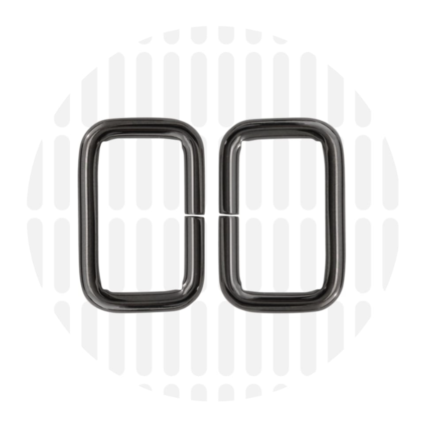 Rechthoekige ring 25mm ZZ - Gunmetal
