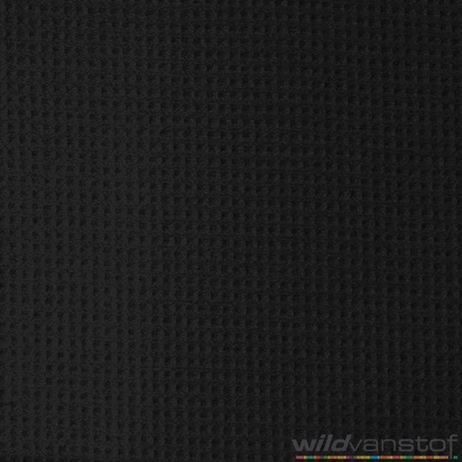 [-] Wafelbadstof - zwart 69