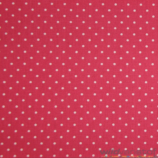 Katoen - fuchsia met witte bol (1mm)