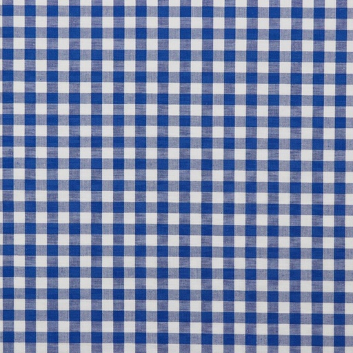 Katoen - vichy ruit blauw (10mm)