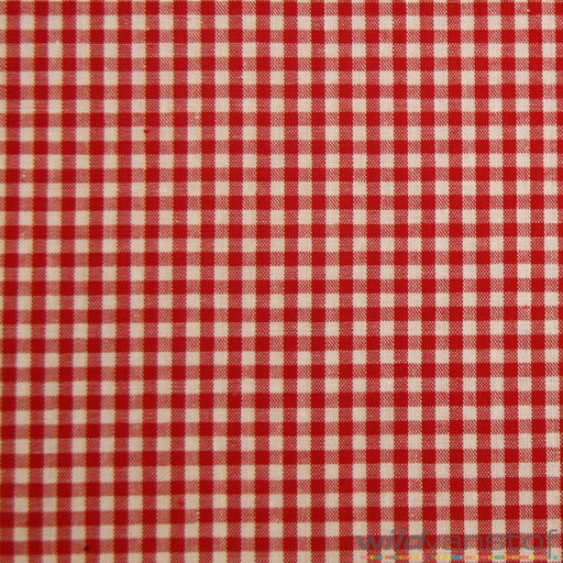 Katoen - vichy ruit rood (3mm)