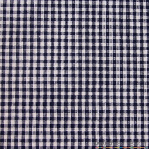Katoen - vichy ruit donkerblauw (3mm)