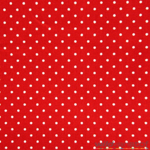 Katoen - rood met witte bol (1mm)