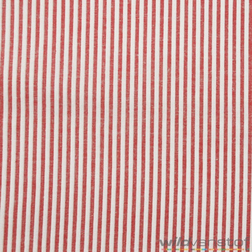 Katoen - strepen rood-wit