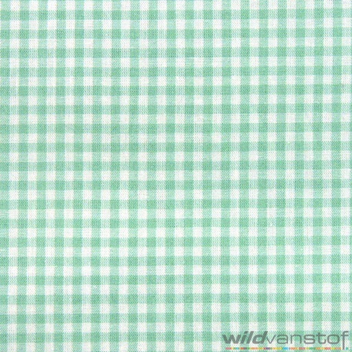 Katoen - vichy ruit munt (3mm)