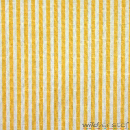Katoen - strepen geel-wit