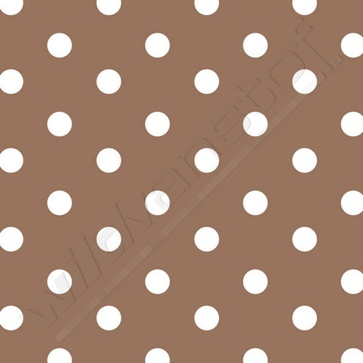 Taupe met witte bol (8mm)