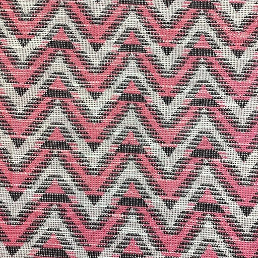 Jacquard zigzag roze-ecru