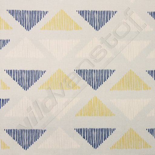 [-] Gekleurde driehoeken op lichtblauw