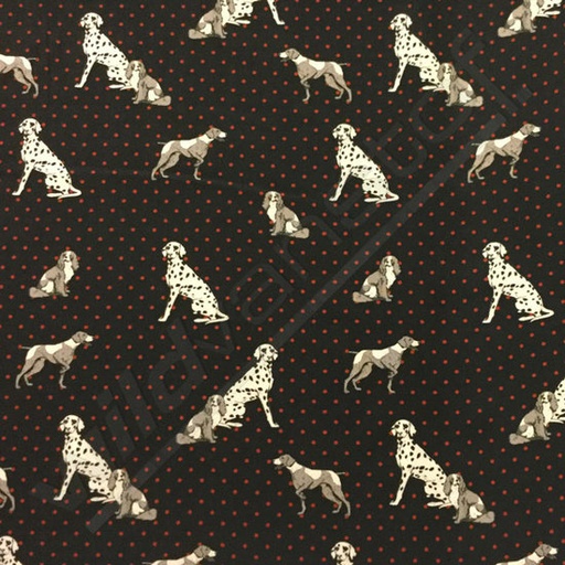 [-] Viscose honden op zwart