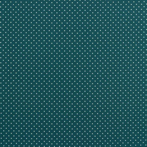 Katoen - petrolgroen met witte bol (1mm)
