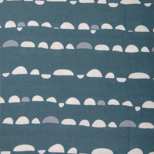 Viscose - halve bulten op petrolgrijs