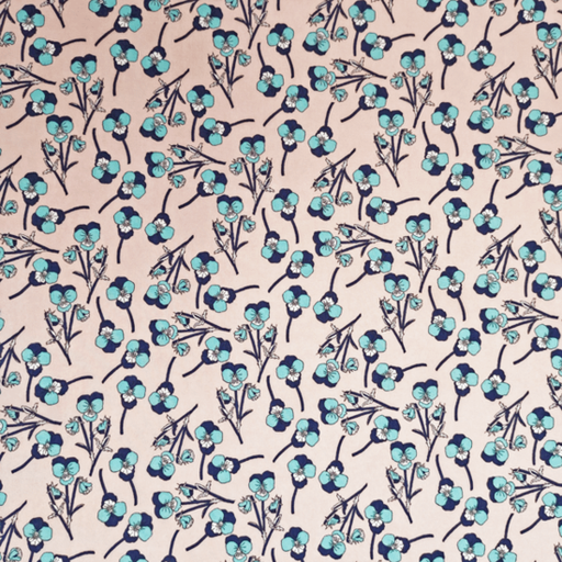 Katoen - liberty bloempjes op lichtroze