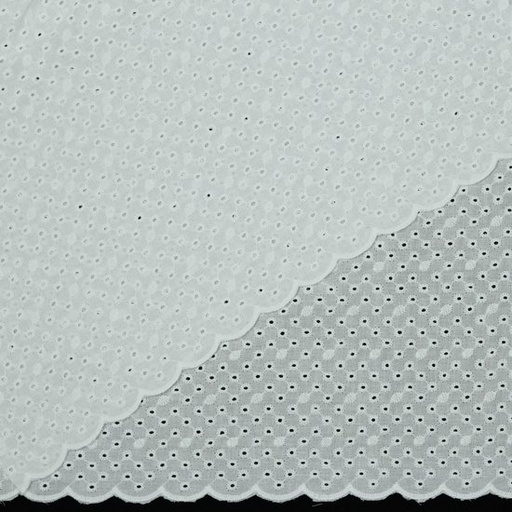 Katoen broderie - raster van bollen