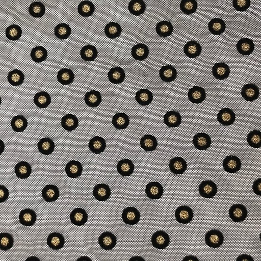 Mesh - Zwart met gouden bol