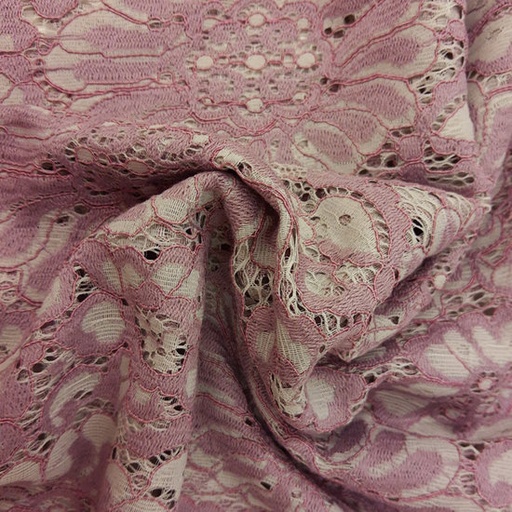 [-] Kant - Bloemen Beige en oudroze