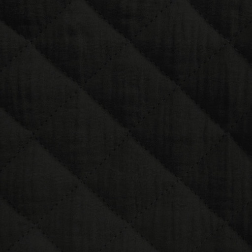 Matelassé gauze - Zwart