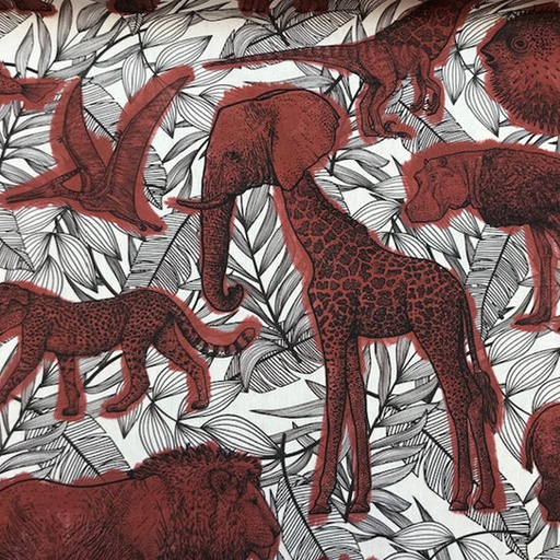 Canvas - Mix and match dieren op bladen