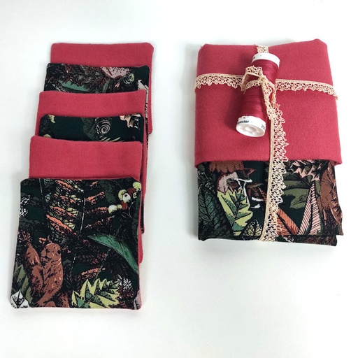 Stoffenpakket - make-up doekjes autumn framboos