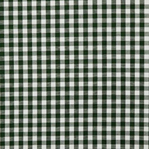 Katoen - vichy ruit donkergroen (10 mm)