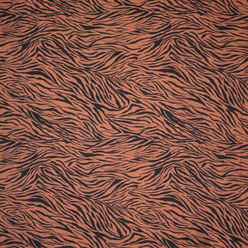 [-] Viscose - roestbruine zebraprint 20