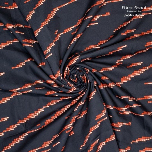 Katoen - Fibremood tetris roest navy a