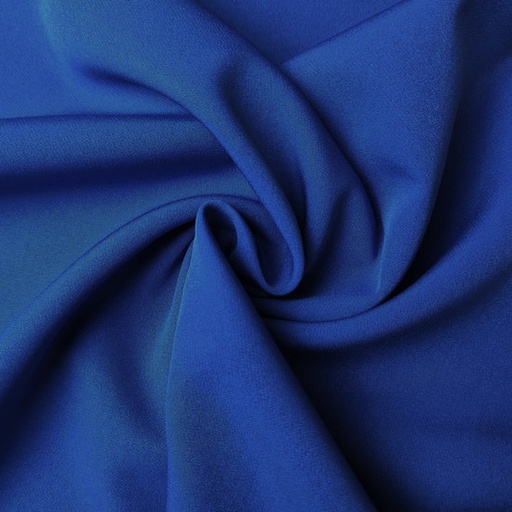 Broekstof bertha - effen koningsblauw
