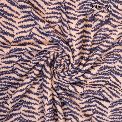 Wol - fibremood zebraprint styloblauw