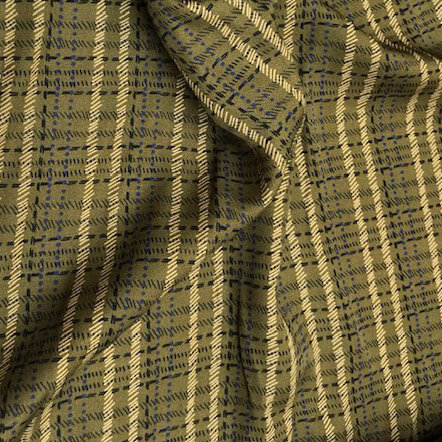 [-] Viscose - Stitched carreaux groene tint