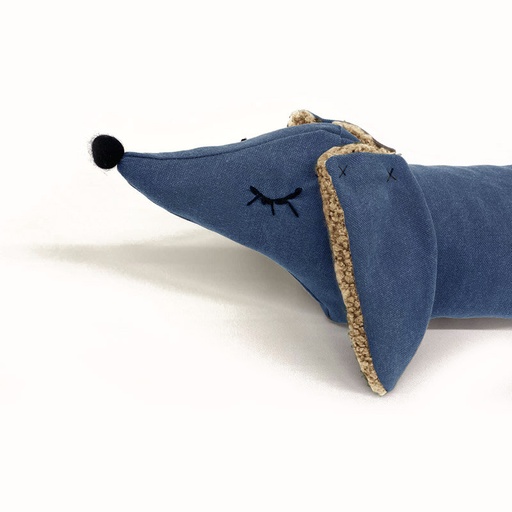 [-] Stoffenpakket - titus de tochthond jeansblauw