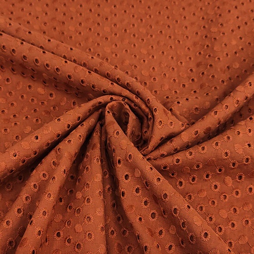 Broderie - atomen tabaksbruin