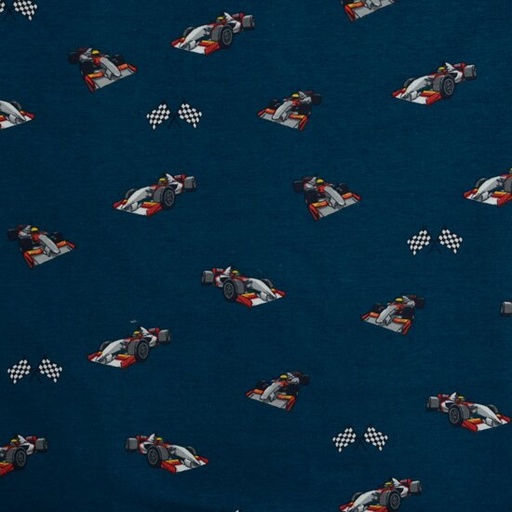 Tricot - racewagens op petrol