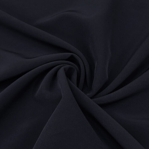 Broekstof bertha - effen donkerblauw
