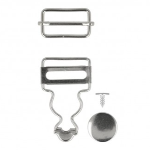 Salopetsluiting 25mm - nikkel