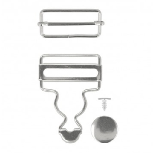 Salopetsluiting 35mm - nikkel