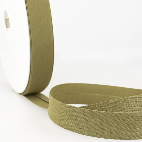 Biais katoen 20mm - kaki groen 253