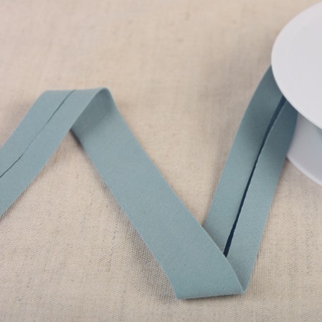 Biais organic 20mm - blauw 21