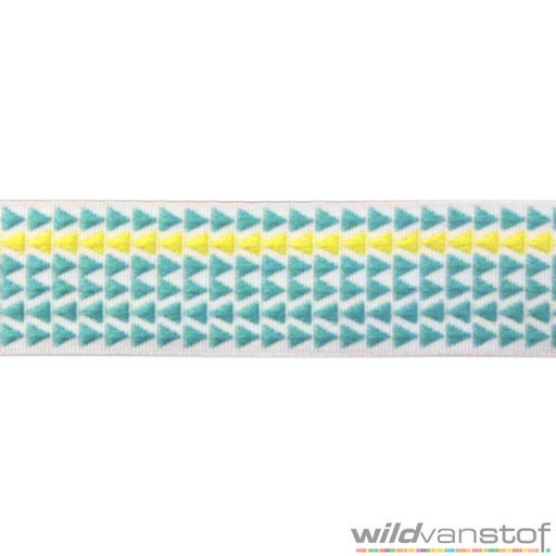 [-] Blauw-gele driehoekjes sierband