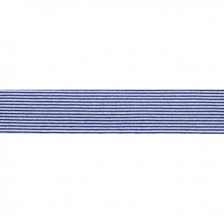 [-] Biaisband strepen 20mm - blauw 24