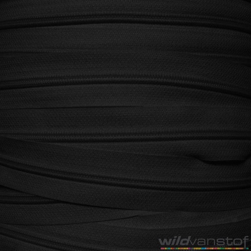 Rits spiraal per meter - zwart