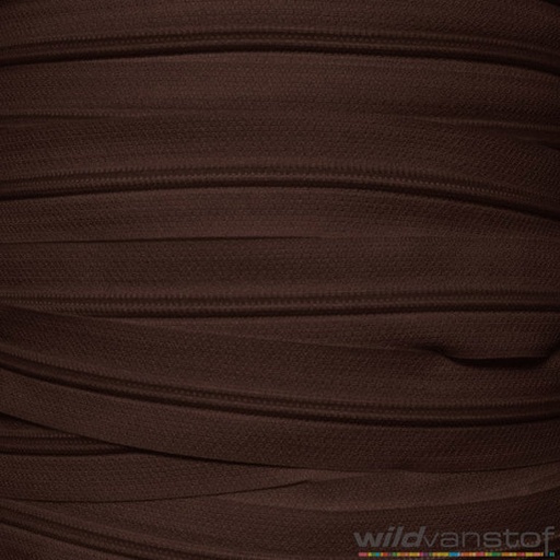 Rits spiraal per meter - bruin