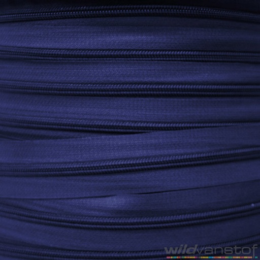 Rits spiraal per meter - indigoblauw