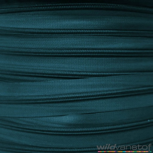 Rits spiraal per meter - petrolblauw