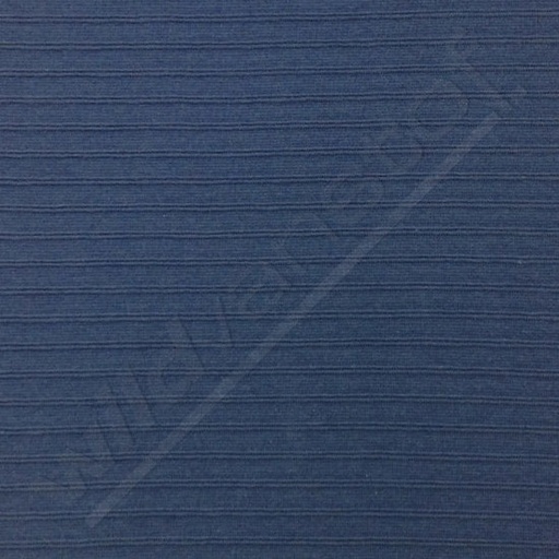 [-] Boordstof - Blauw met reliefstreep