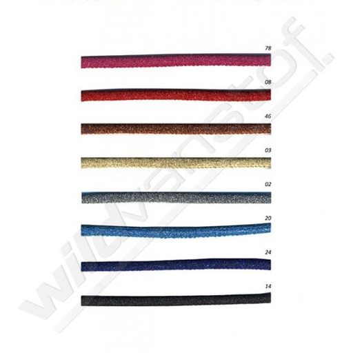 Koord glitter 6mm - blauw 24