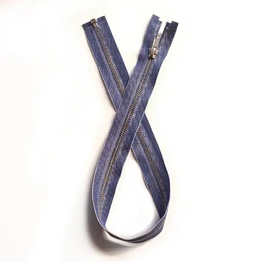 [-] Rits metaal deelbaar 40cm - jeans