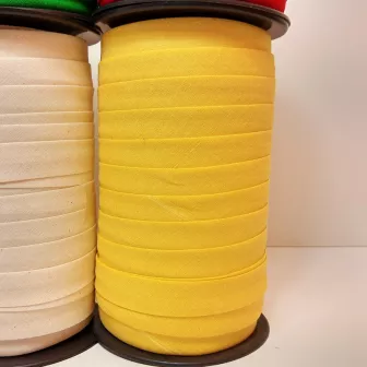 [-] Biais katoen 20mm - citroengeel 706 (rol 110m) 