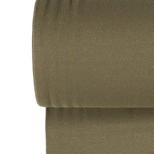 Boordstof glitter - olijfgroen